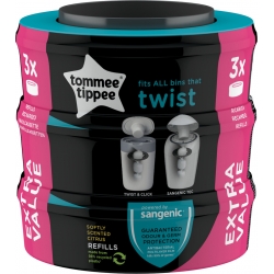Tommee Tippee Ανταλλακτικές Σακούλες Κάδων για Πάνες Twist and Click 3τμχ
