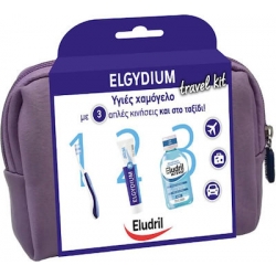 Elgydium Eludril Travel Kit Οδοντόκρεμα 50ml, Οδοντόβουρτσα & Στοματικό Διάλυμα 15ml Λιλά