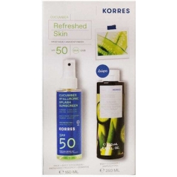 Korres Cucumber Refreshed Skin Σετ με Αντηλιακό Spray