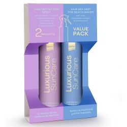 Luxurious Sun Care Value Pack for Hair Protection Αντηλιακό Σπρέι Μαλλιών 200ml & Σπρέι για Κυματιστά Μαλλιά 200ml