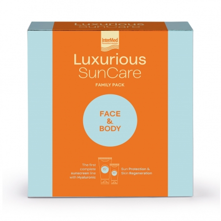 Intermed Luxurious Promo Sun Care Sun Protection Body Cream SPF15 200ml & High Protection Face Cream SPF50 75ml