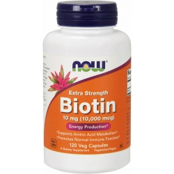 Now Foods Biotin 10mg Extra Strength 120 φυτικές κάψουλες