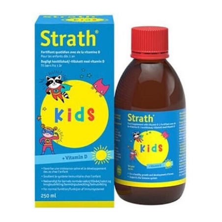 Bio Strath KIDS + Vitamin D Συμπλήρωμα για την Ενίσχυση του Ανοσοποιητικού 250ml.