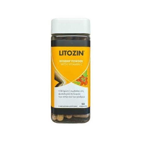 Litozin Rosehip Powder 750mg Συμπλήρωμα για την Υγεία των Αρθρώσεων 90 κάψουλες