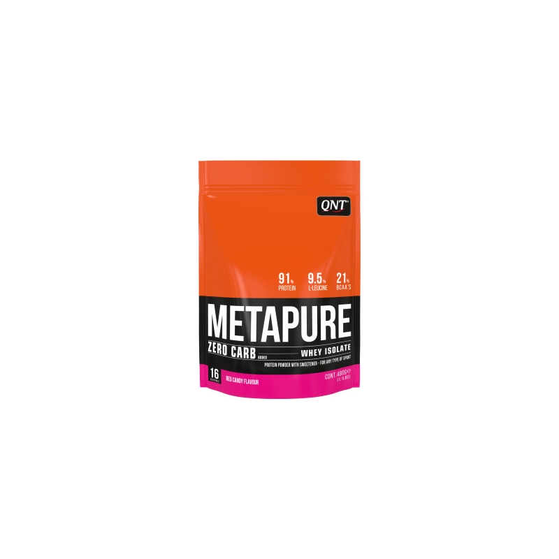QNT Metapure Zero Carb Whey Isolate Πρωτεΐνη Ορού Γάλακτος με Γεύση Red Candy 480gr