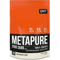 QNT Metapure Zero Carb Whey Isolate Πρωτεΐνη Ορού Γάλακτος με Γεύση Λευκή Σοκολάτα 480gr