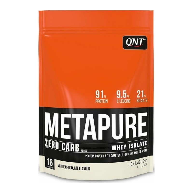 QNT Metapure Zero Carb Whey Isolate Πρωτεΐνη Ορού Γάλακτος με Γεύση Λευκή Σοκολάτα 480gr