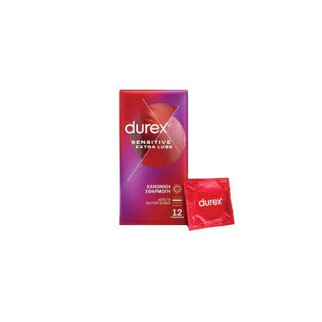 Durex Sensitive Extra Lube για Κανονική Εφαρμογή 12 τεμ