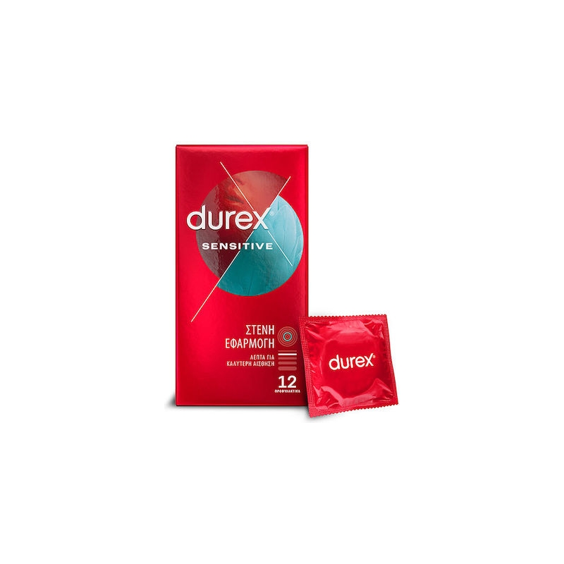 DUREX Sensitive Προφυλακτικά για Στενή Εφαρμογή 12 τεμάχια