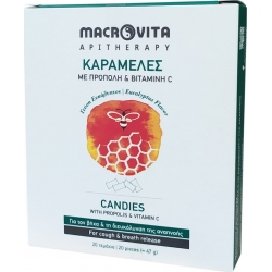 Macrovita Καραμέλες με Πρόπολη & Βιταμίνη C Ευκάλυπτος για το Βήχα 20τμχ