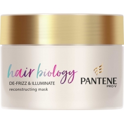Pantene Μάσκα Μαλλιών Pro V Hair Biology De Frizz & Illuminate Reconstructing για Επανόρθωση 160ml