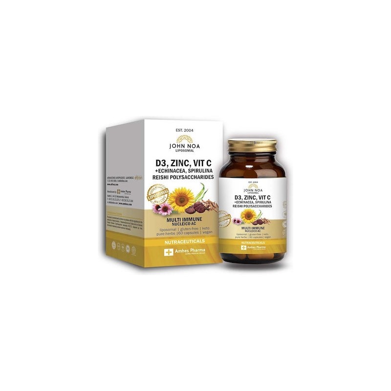 John Noa Liposomal Multi Immune D3- Zinc, Vit C+Echinacea Ενίσχυση του Ανοσοποιητικού 60 κάψουλες John Noa Liposomal Multi Immune D3- Zinc, Vit C+Echinacea Ενίσχυση του Ανοσοποιητικού 60 κάψουλες