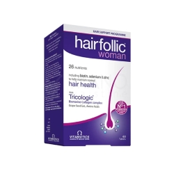 Vitabiotics Wellwoman Hairfollic Woman, Φροντίδα Μαλλιών Ειδικά για Γυναίκες, 60 Ταμπλέτες