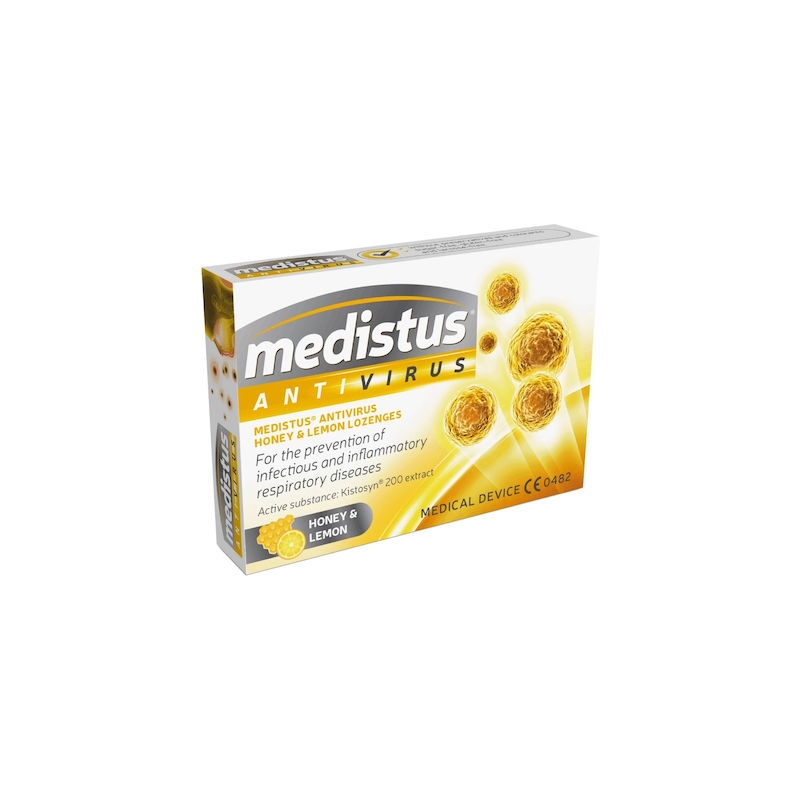 Medicair Medistus Antivirus Καραμέλες Μέλι & Λεμόνι 10τμχ