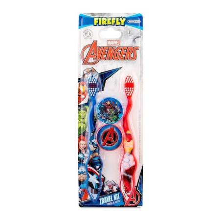 Marvel Avengers Toothbrush σετ δώρου οδοντόβουρτσα 2 κομ. + νεσεσέρ 2 κομ.