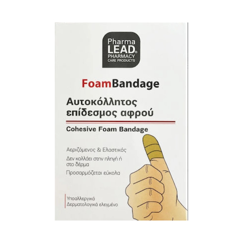 PharmaLead Foam Bandage Αυτοκόλλητος Επίδεσμος Αφρού Μπεζ 6cm x 1m 1τμχ