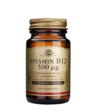 Solgar Vitamin B12 Βιταμίνη 500mcg 50 φυτικές κάψουλες