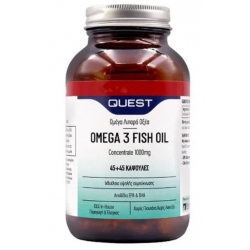 Quest Omega 3 Fish Oil Concentrate 1000mg Συμπλήρωμα Διατροφής 90tabs.