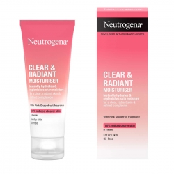 Neutrogena Clear & Radiant Moisturiser Face Cream with Pink Grapefruit 50ml