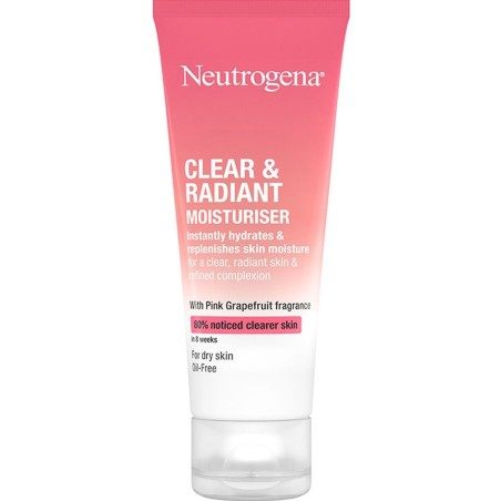 Neutrogena Clear & Radiant Moisturiser Face Cream with Pink Grapefruit 50ml