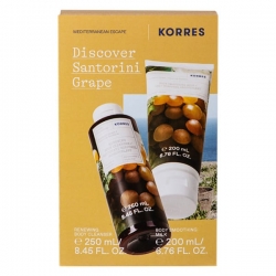 Korres Discover Santorini Grape Body Cleanser 200ml - Body Smoothing Milk 200ml
