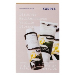 Korres Discover Mediterranean Vanilla Blossom Body Cleanser 250 ml & Body Smoothing Milk 200 ml