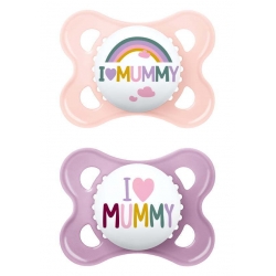 Mam Πιπίλες Σιλικόνης Ι Love Mummy για 2-6 μηνών 2τμχ 115SG1