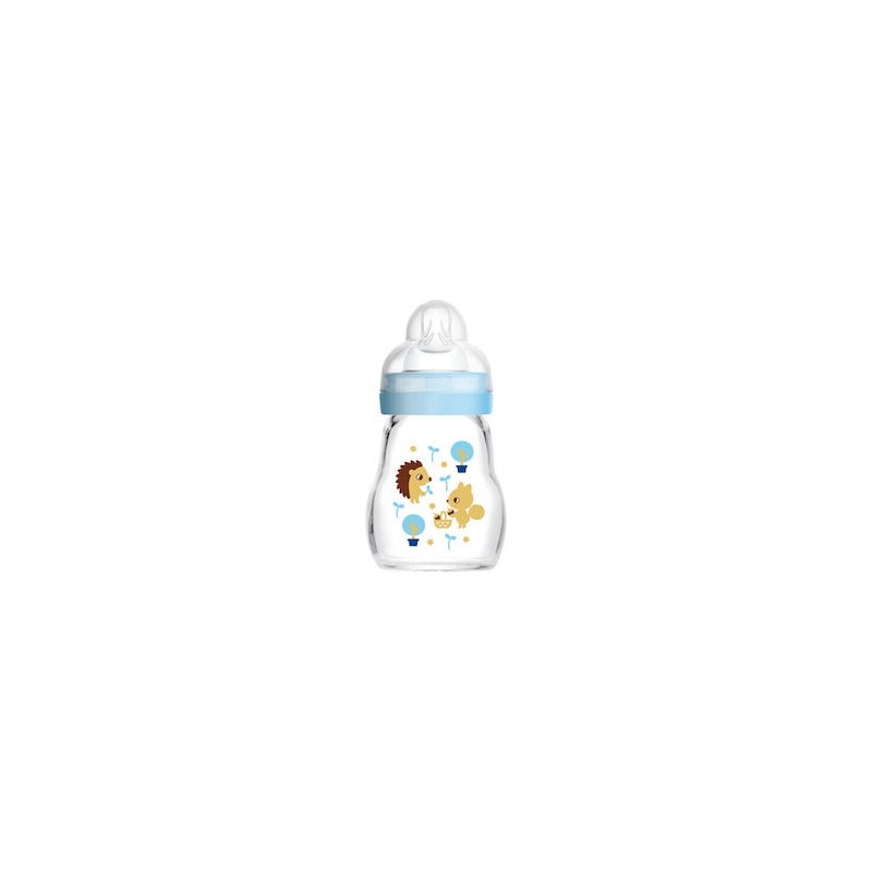 MAM Μπιμπερό Γυάλινο Feel Good Για Αγόρι 0+ Μηνών - Μπλε, 170ml (370SB) MAM Μπιμπερό Γυάλινο Feel Good Για Αγόρι 0+ Μηνών - Μπλε, 170ml (370SB)