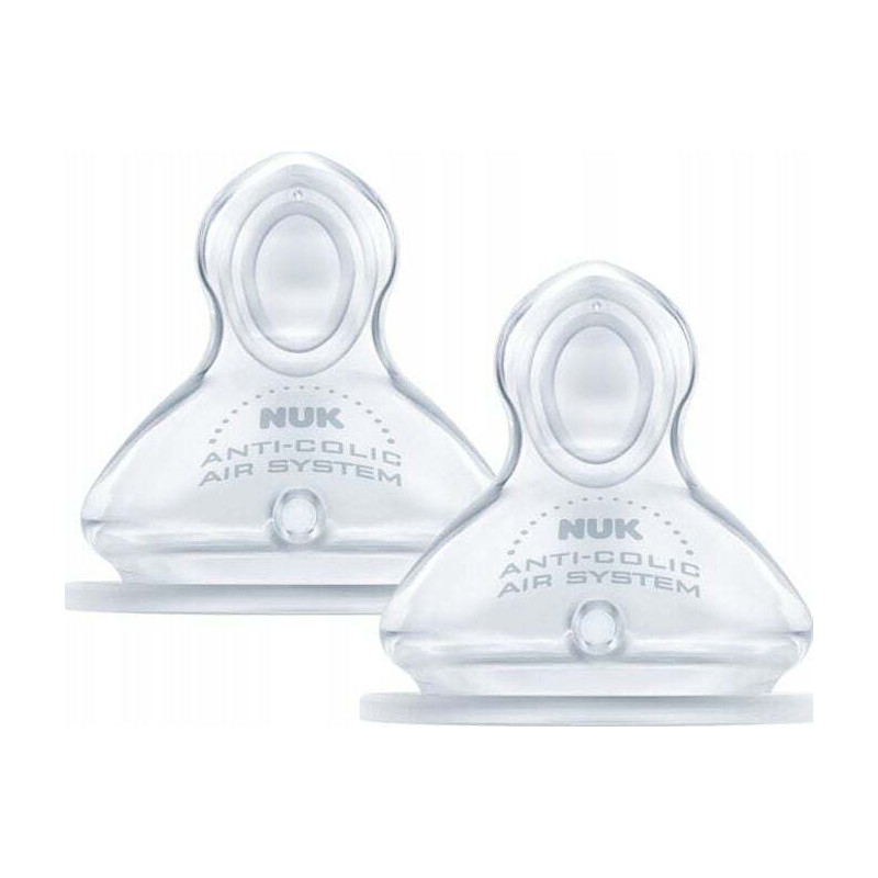 NUK First Choice+ Θηλή Σιλικόνης 6-18m Μεσαίας Οπής, 2τμχ