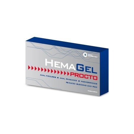 Hemagel Procto Υποθετα για Πρωκτικές Ραγάδες, Πρωκτικές Πληγές, Αιμορροΐδες, 5τμχ