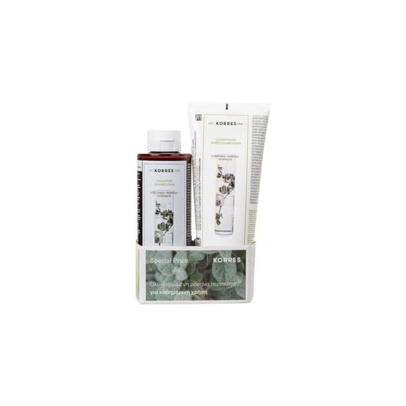 Korres Σετ Σαμπουάν 250ml και Μαλακτική Κρέμα 200ml για Κανονικά Μαλλιά με Αλόη και Δίκταμο Korres Σετ Σαμπουάν 250ml και Μαλακτική Κρέμα 200ml για Κανονικά Μαλλιά με Αλόη και Δίκταμο