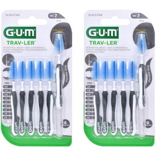 GUM 1619 Trav-ler Interdental Brush - Μεσοδόντιο Βουρτσάκι 2.6mm Γκρι 2x6 τμχ