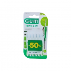 GUM 1414 Trav-ler Interdental Brush - Μεσοδόντιο Βουρτσάκι 1.1mm Πράσινο 2x6 τμχ