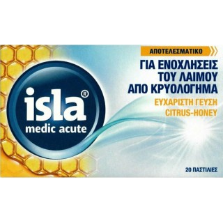 FarmaSyn Isla Medic Acute Citrus & Honey 20τμχ