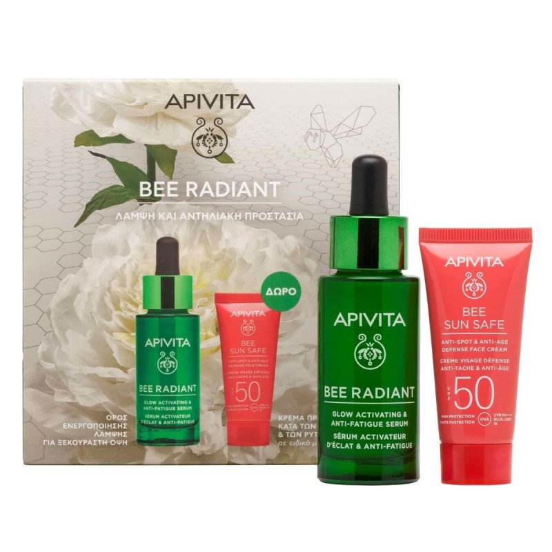 APIVITA Bee Radiant Ορός Λάμψης για Ξεκούραστη Όψη 30ml & Αντηλιακό Anti-spot SPF50 15mL APIVITA Bee Radiant Ορός Λάμψης για Ξεκούραστη Όψη 30ml & Αντηλιακό Anti-spot SPF50 15mL