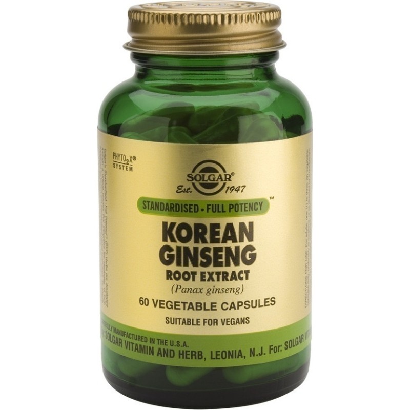 Solgar Korean Ginseng Extract 60 φυτικές κάψουλες Solgar Korean Ginseng Extract 60 φυτικές κάψουλες