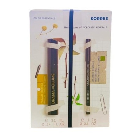 Korres Promo Drama Volume No1 Black Mascara 11ml & Volcanic Minerals Long Lasting Eyeliner No1 Μαύρο Μολύβι 1,2g