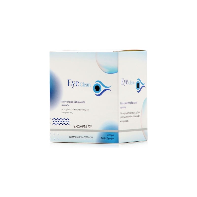 Eye Clean Μαντηλάκια Με Τειόδενδρου Και Εχινάκειας 16Στείρα Μαντηλάκια Eye Clean Μαντηλάκια Με Τειόδενδρου Και Εχινάκειας 16Στείρα Μαντηλάκια