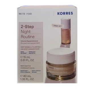 Korres PROMO PACK Λευκή Πεύκη Αναπλήρωση Όγκου Κρέμα Νύχτας 40ml & Ορός Προσώπου 15ml