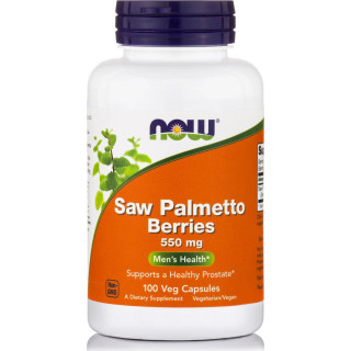 Now Foods Saw Palmetto 550mg Συμπλήρωμα για την Υγεία του Προστάτη 100 φυτικές κάψουλες