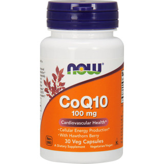 Now Foods CoQ10 100mg with Hawthorn Berry 30 φυτικές κάψουλες