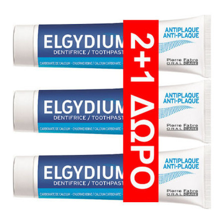 Elgydium Antiplaque Οδοντόκρεμα κατά της Πλάκας 3x100ml