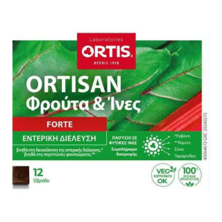 Ortis Ortisan Forte Fruits & Fibres 12 μασώμενοι κύβοι