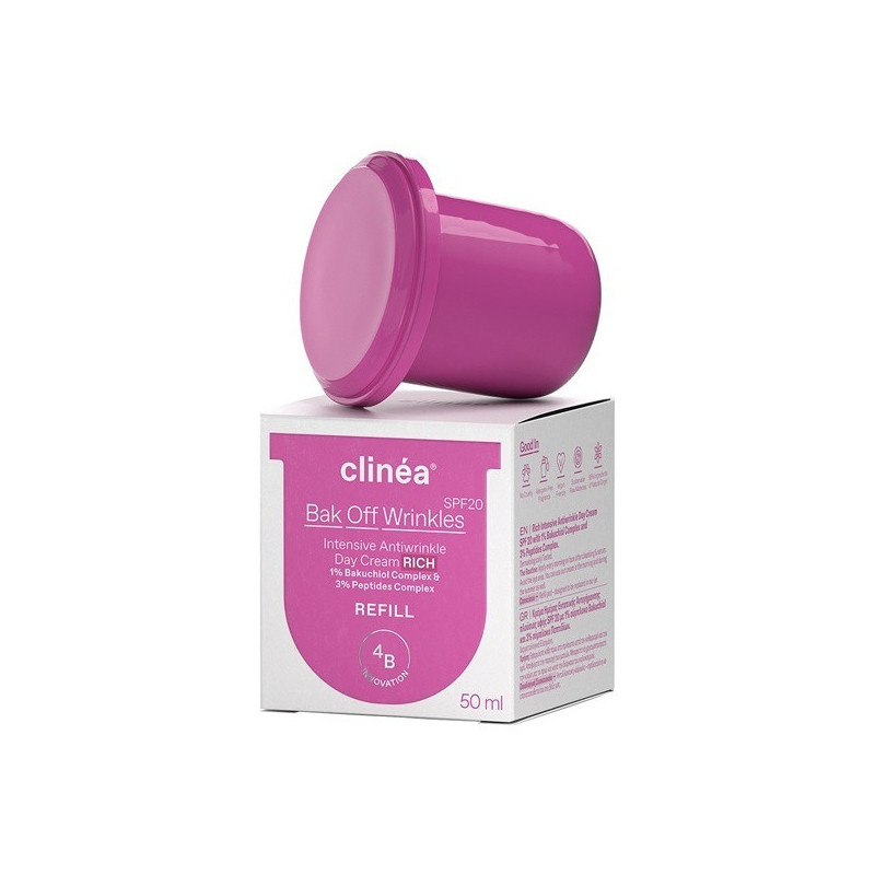 Clinea Bak Off Wrinkles Refill Rich Αντιγηραντική Κρέμα Προσώπου Ημέρας με SPF20 50ml Clinea Bak Off Wrinkles Refill Rich Αντιγηραντική Κρέμα Προσώπου Ημέρας με SPF20 50ml