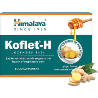 Himalaya Wellness Koflet-H Lozenges Καραμέλες Ginger 12τμχ