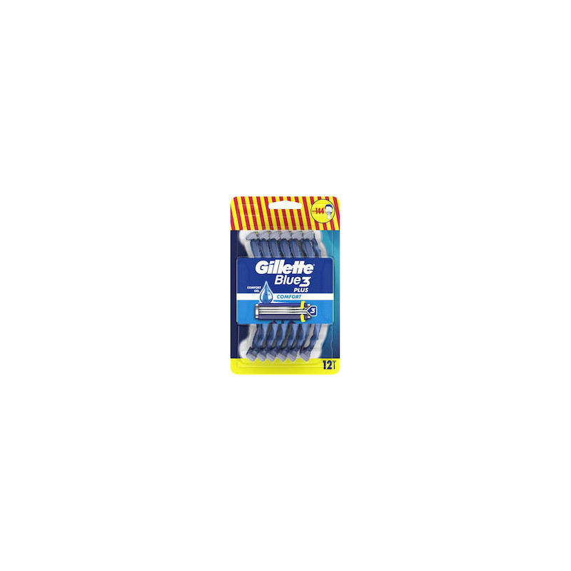 Gillette Blue3 Plus Comfort Ξυραφάκια μιας Χρήσης 12 Τεμάχια Gillette Blue3 Plus Comfort Ξυραφάκια μιας Χρήσης 12 Τεμάχια
