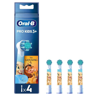 Oral-B Βασιλιάς Των Λιονταριών Ανταλλακτικές Κεφαλές Ηλεκτρικής Οδοντόβουρτσας για 3m+ 4τμχ