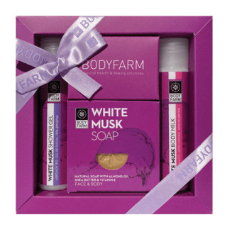 Bodyfarm White Musk Mini Σετ Περιποίησης με Aφρόλουτρο 50ml & Γαλάκτωμα Σώματος 50ml & Σαπούνι 150g
