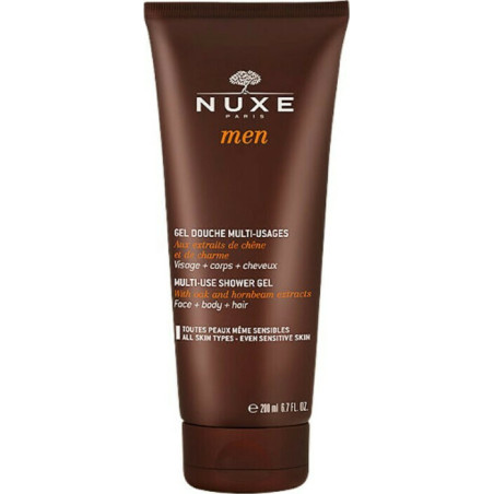 Nuxe Men Multi Use Shower Gel for Face, Body & Hair & All Skin Types 200ml