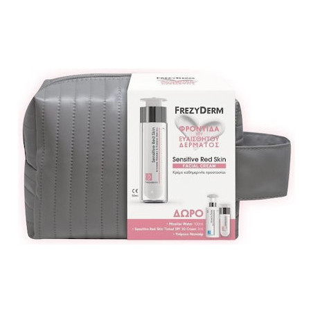 Frezyderm Promo Sensitive Red Skin Facial Cream, 50ml & Micellar Water, 100ml & Sensitive Red Skin Tinted, 2ml